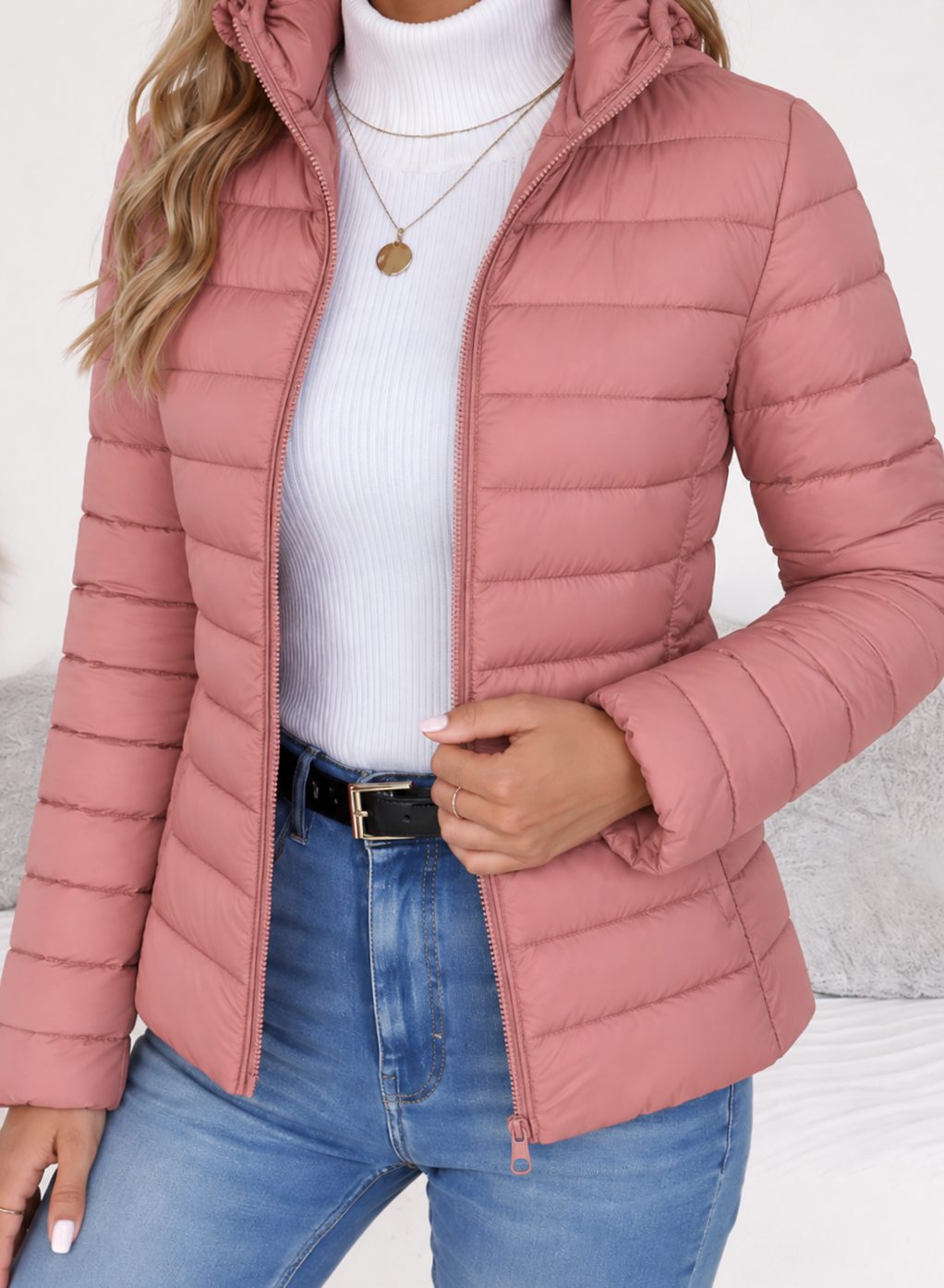 Ingrid | Women's Lightweight Funnel Neck Puffer Jacket
