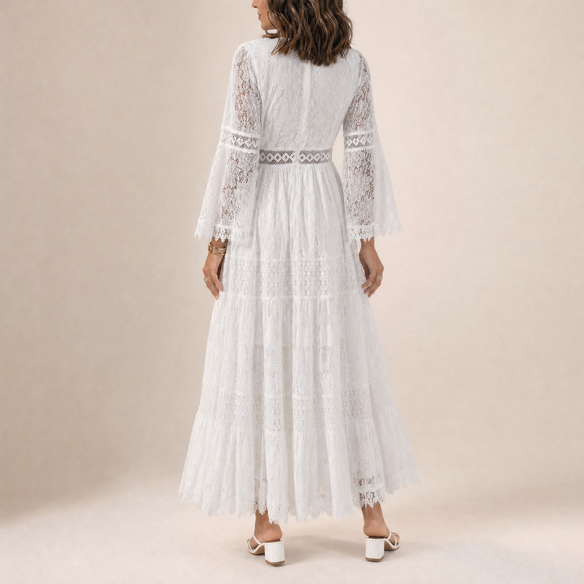 Leandra | Robe longue d’été en dentelle pour femme