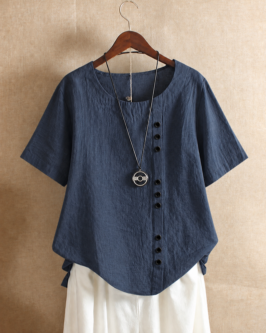 Ivy | Women's Linen Button Blouse
