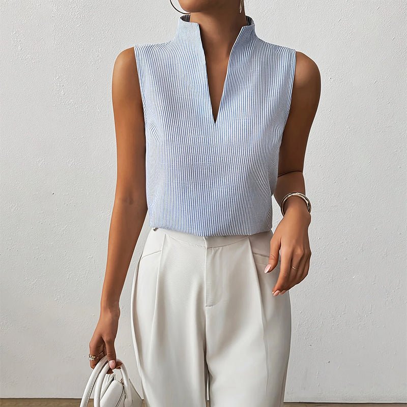 Josie | Women's Pleated V-Neck Tank Top