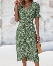 Noemi | Women's Ditsy Floral Wrap Midi Dress