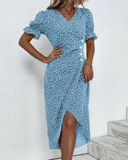 Noemi | Women's Ditsy Floral Wrap Midi Dress