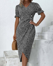 Noemi | Women's Ditsy Floral Wrap Midi Dress