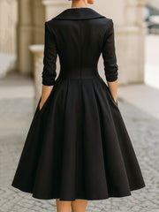 Celine | Women's Wrap Collar Cocktail Midi Dress