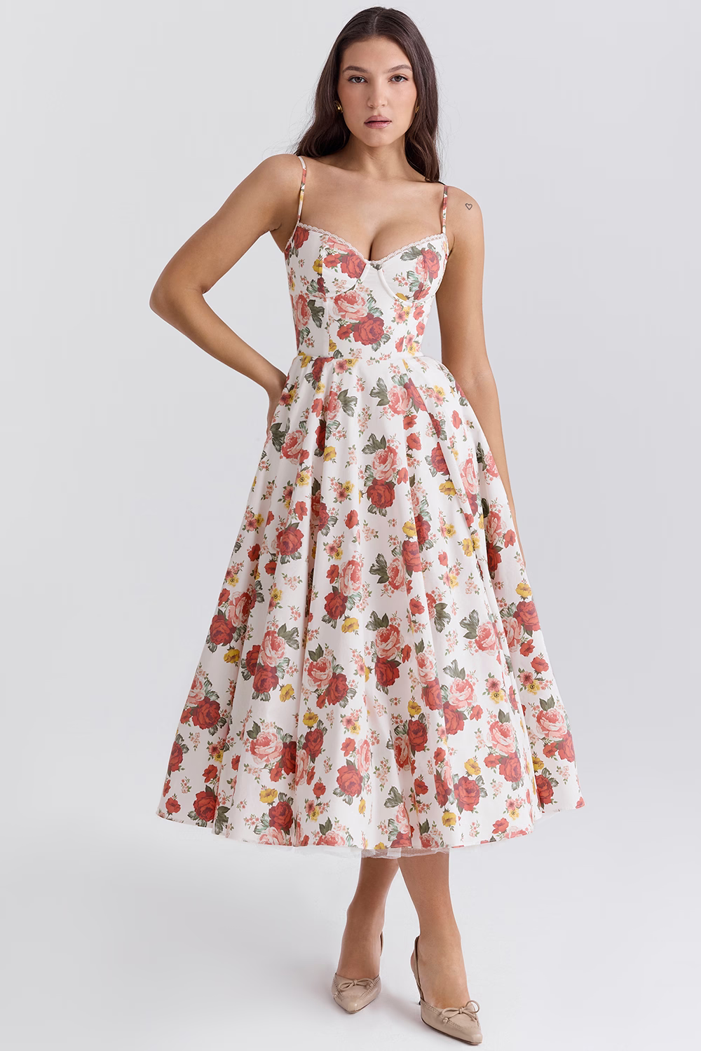 Sera | Strapless Sweetheart Ball Gown Midi Dress