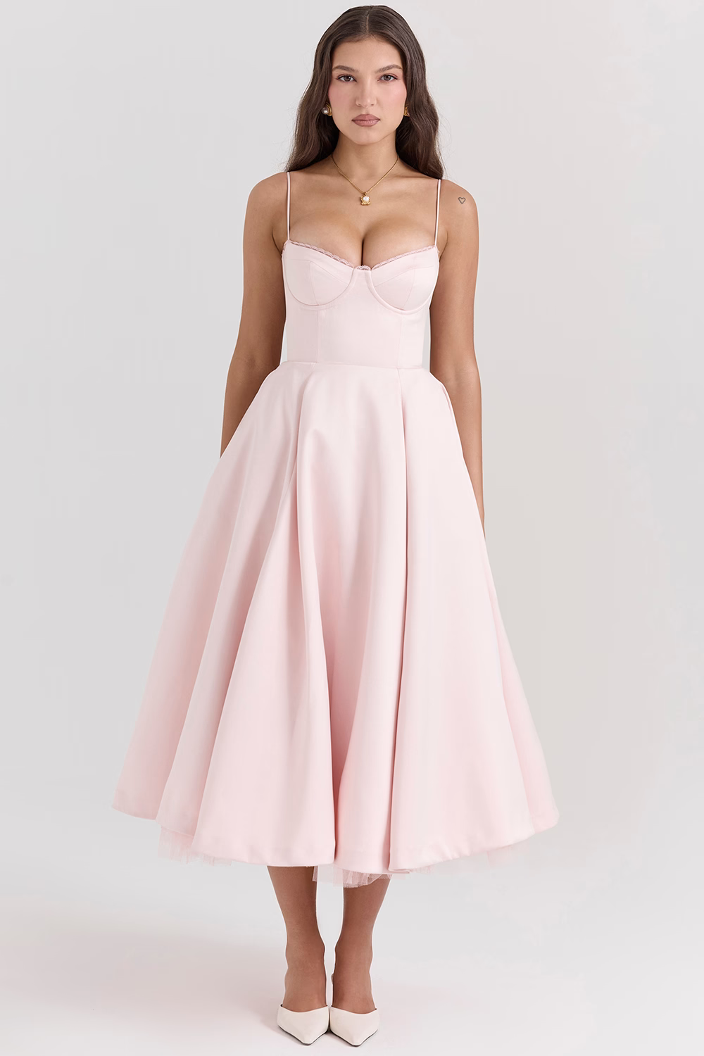 Sera | Strapless Sweetheart Ball Gown Midi Dress