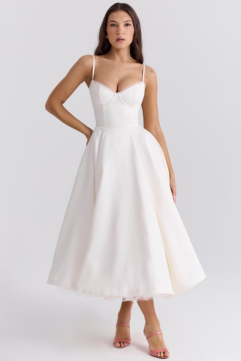 Sera | Strapless Sweetheart Ball Gown Midi Dress
