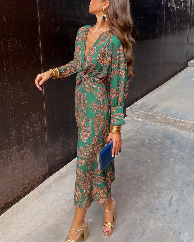 Alessia | Women's Floral Wrap Cocktail Maxi Dress