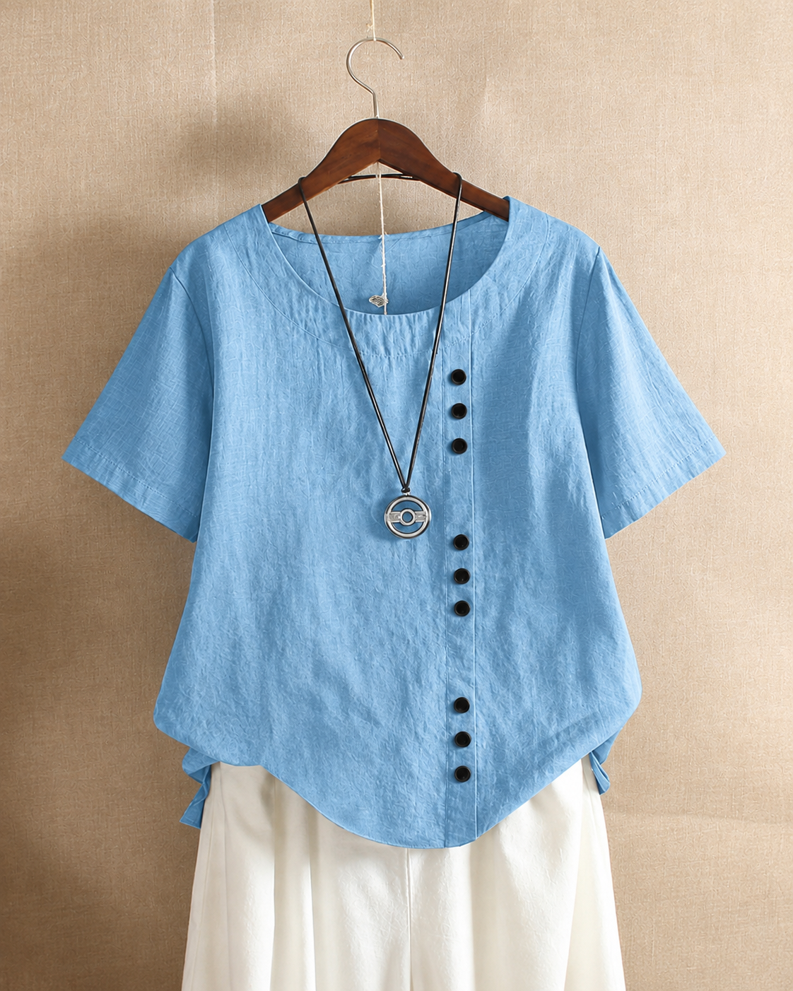 Ivy | Women's Linen Button Blouse
