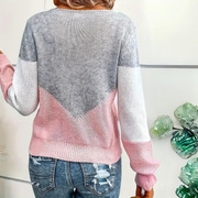 Solvi | Women's Crew Neck Mesh Crochet Jumper