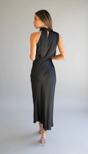 Genevieve | Women's Halter Neck Formal Midi Dress