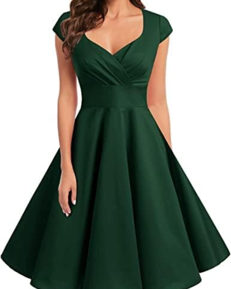 Grace | Sweetheart Cap-Sleeve Fit & Flare Dress