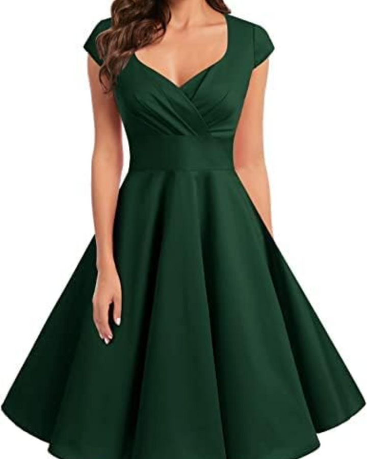 Grace | Sweetheart Cap-Sleeve Fit & Flare Dress