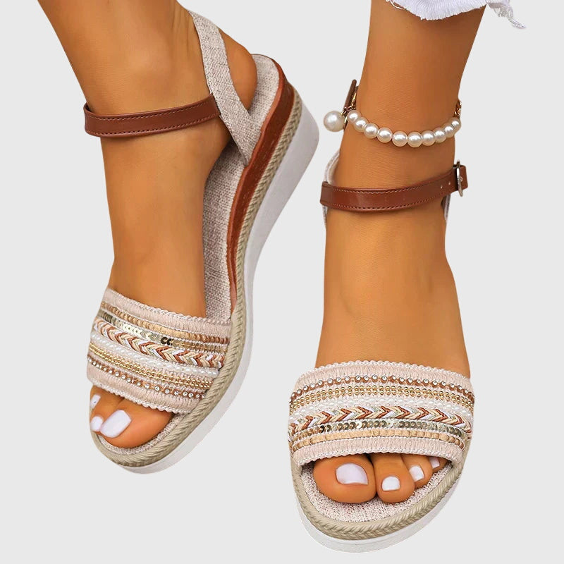 Hana | Women's Boho Espadrille Wedge Sandals