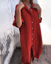 Emma | Women's Summer Shirt Midi Dress