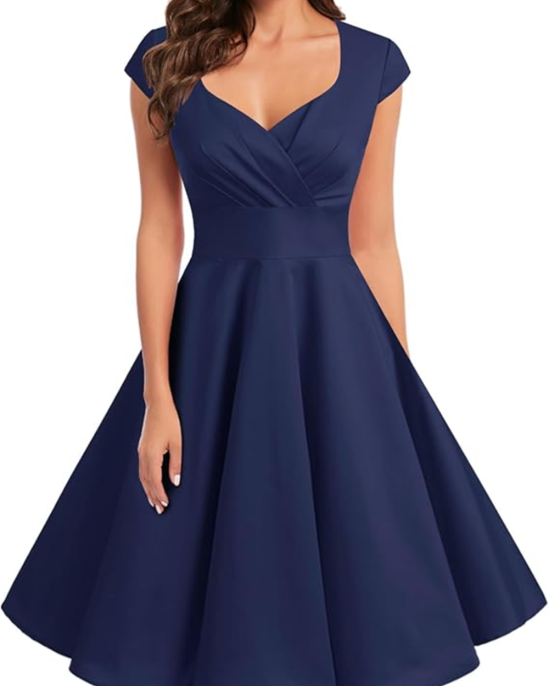 Grace | Sweetheart Cap-Sleeve Fit & Flare Dress