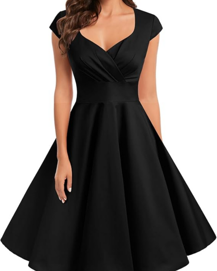 Grace | Sweetheart Cap-Sleeve Fit & Flare Dress