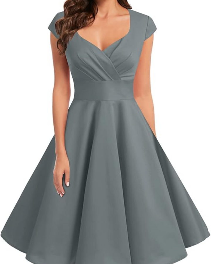 Grace | Sweetheart Cap-Sleeve Fit & Flare Dress