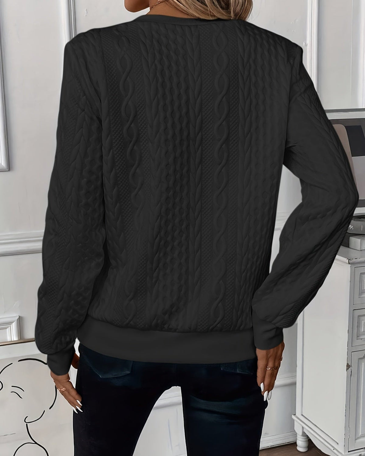 Freida | Women's Cable Knit Half Zip Jumper