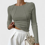 Isaline | Women's Ribbed Twist Crop Top