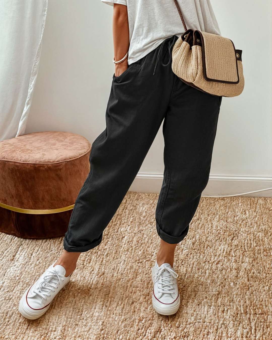Mia | Relaxed Drawstring Jogger Trousers