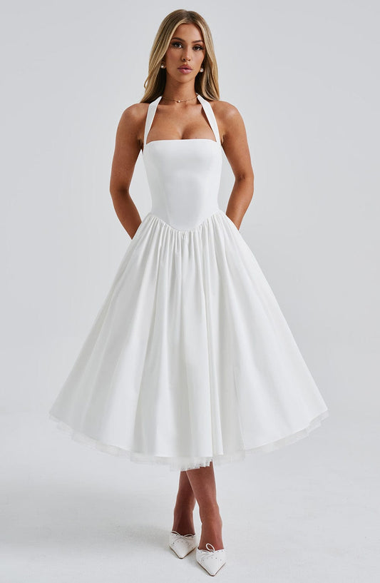 Béatrix | Women's Halter A-Line Midi Dress