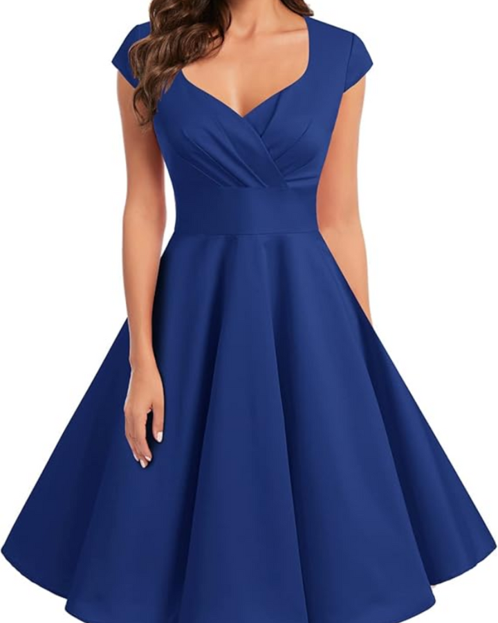 Grace | Sweetheart Cap-Sleeve Fit & Flare Dress