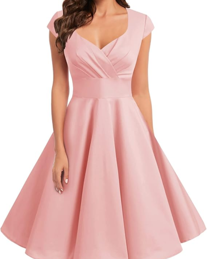 Grace | Sweetheart Cap-Sleeve Fit & Flare Dress