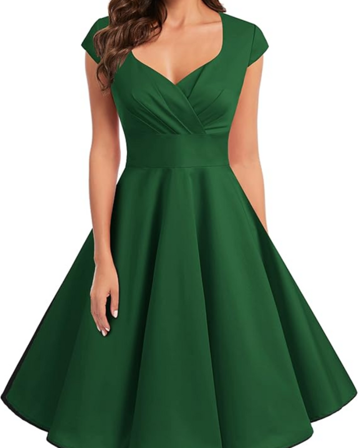 Grace | Sweetheart Cap-Sleeve Fit & Flare Dress