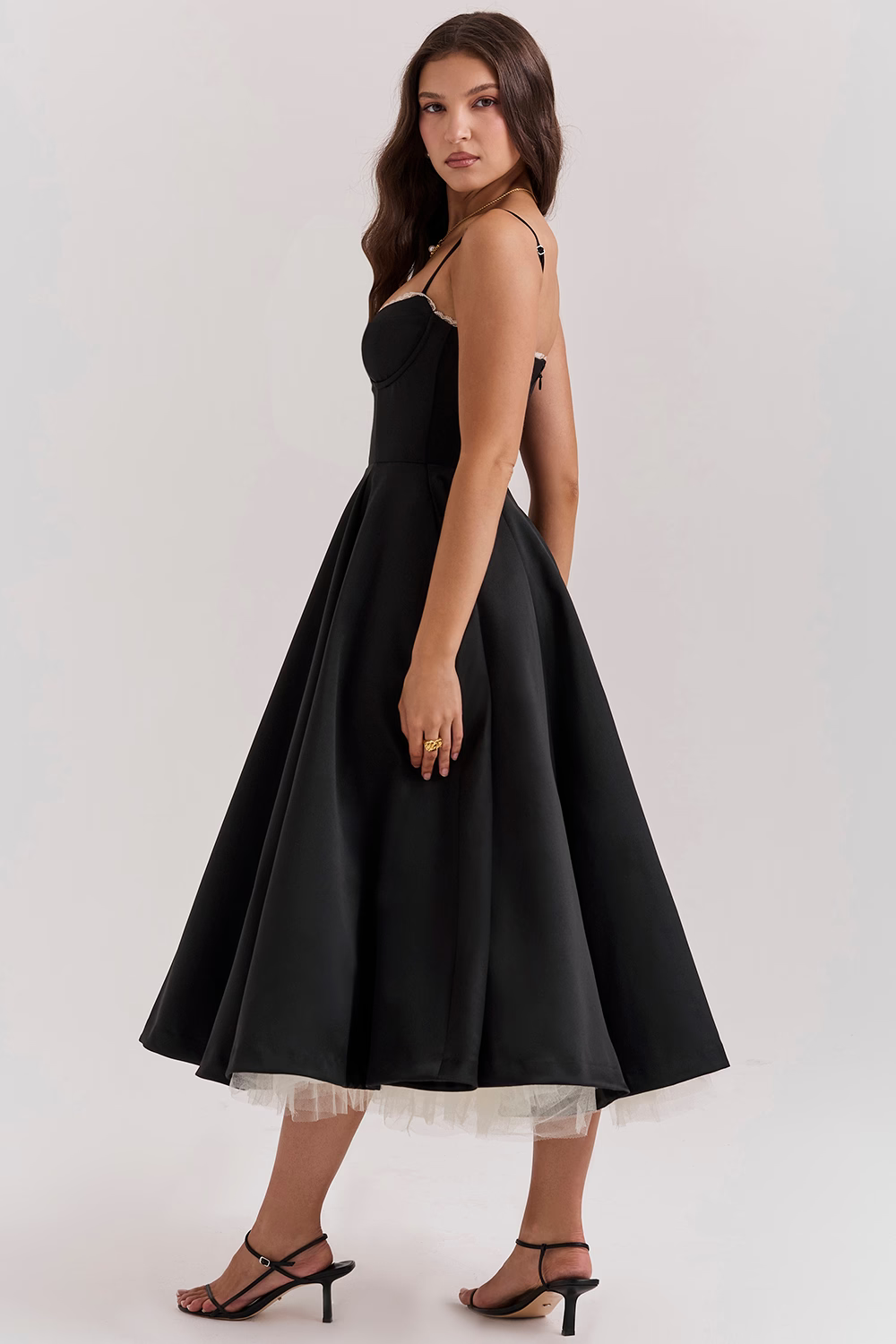 Sera | Strapless Sweetheart Ball Gown Midi Dress