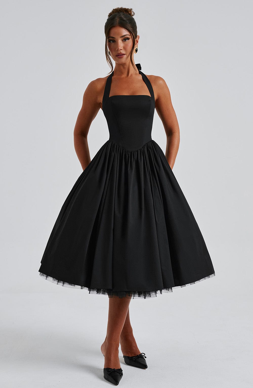 Béatrix | Women's Halter A-Line Midi Dress
