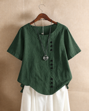 Ivy | Women's Linen Button Blouse