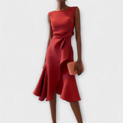 Célestine | Women's Ruffle Cocktail Midi Dress