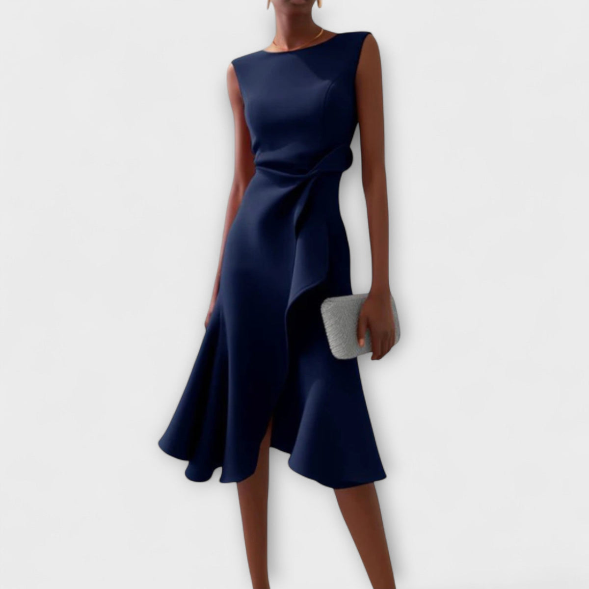 Célestine | Women's Ruffle Cocktail Midi Dress