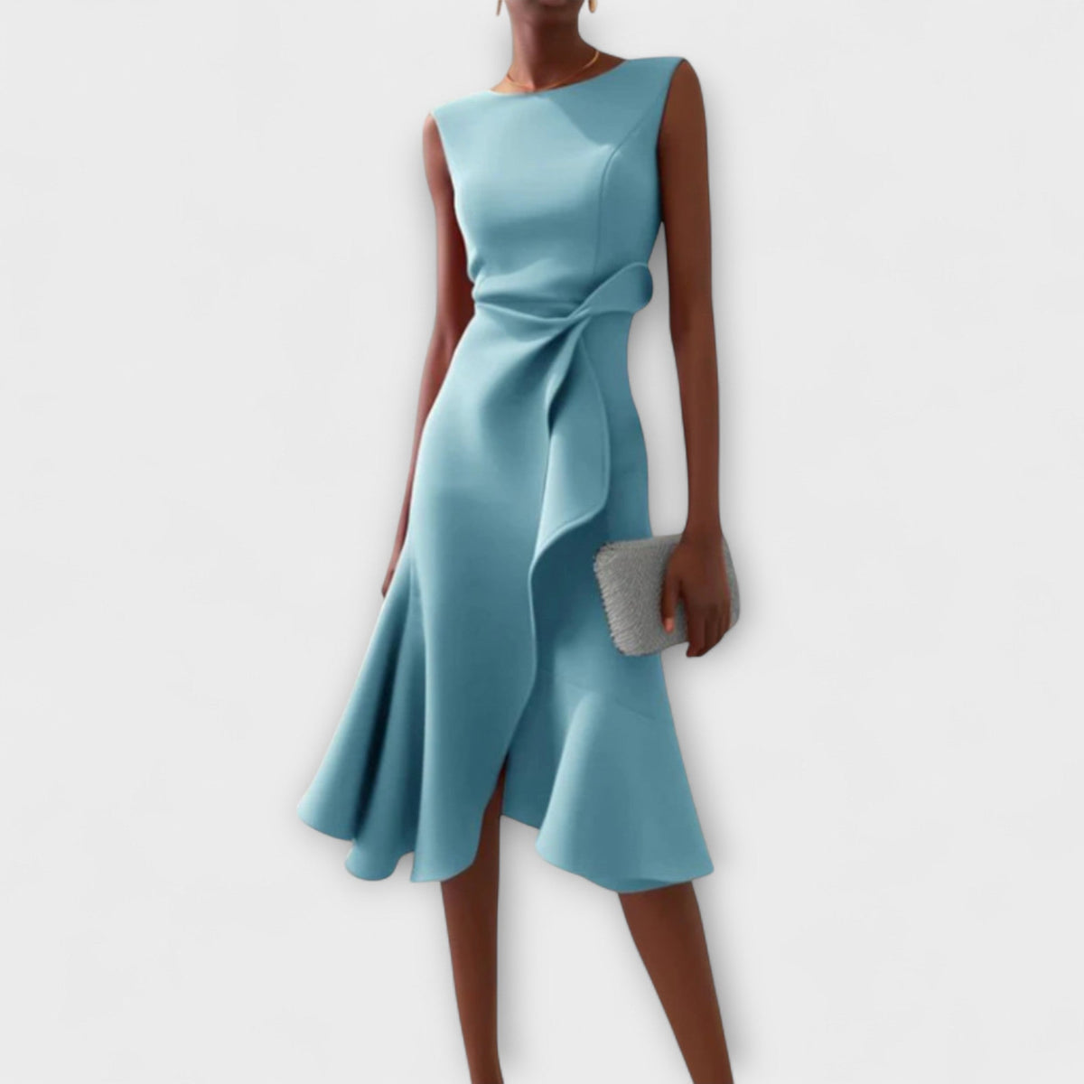 Célestine | Women's Ruffle Cocktail Midi Dress