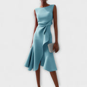 Célestine | Women's Ruffle Cocktail Midi Dress