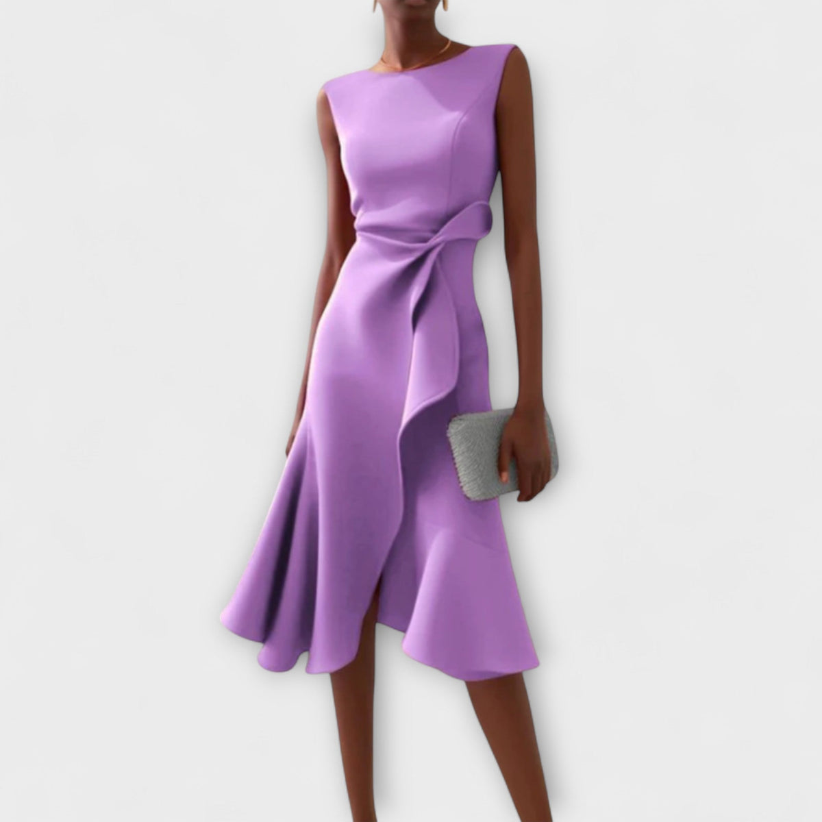 Célestine | Women's Ruffle Cocktail Midi Dress