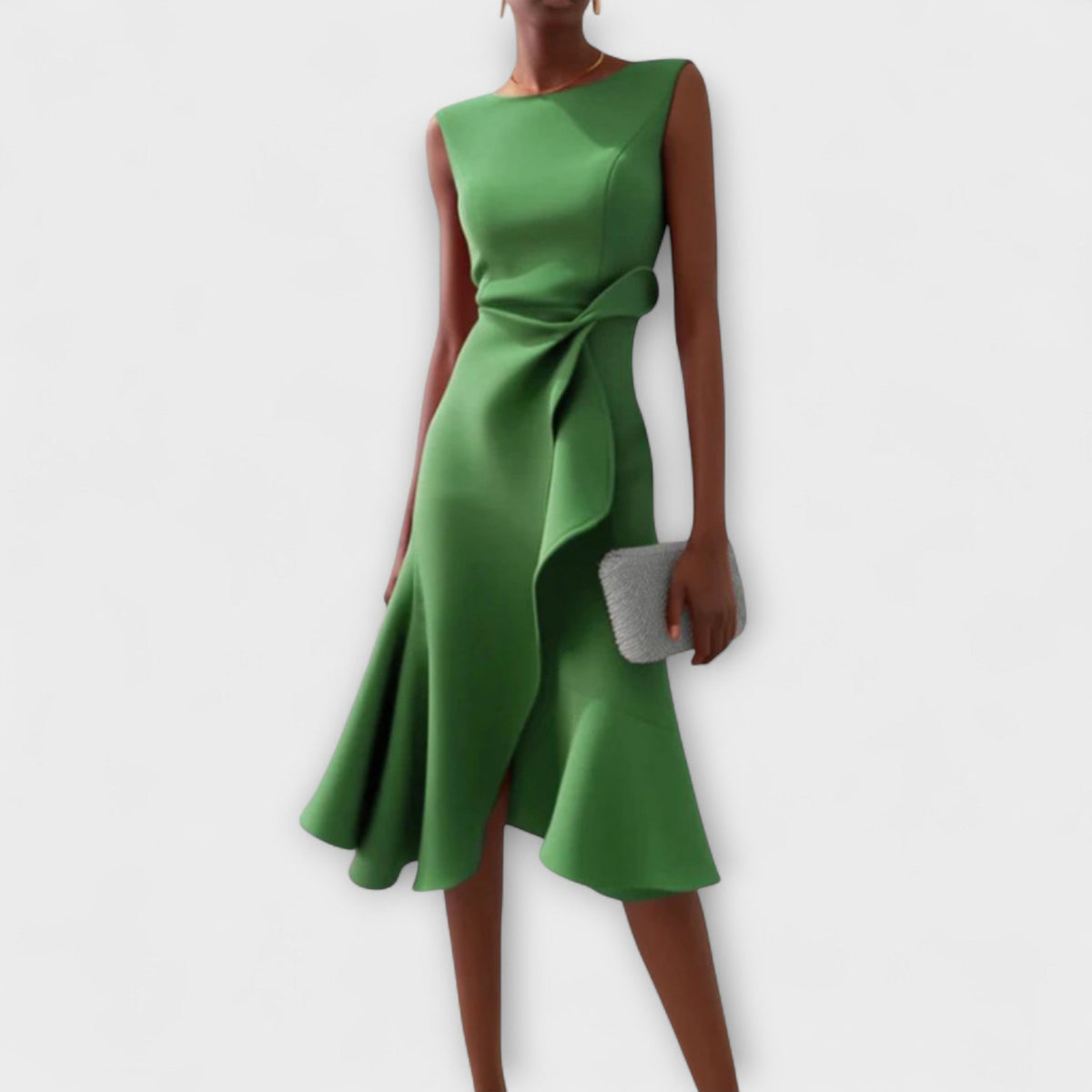 Célestine | Women's Ruffle Cocktail Midi Dress