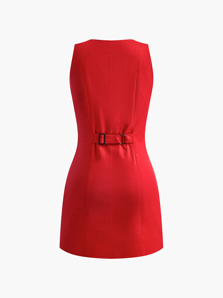 Rosie | Linen Button-Front Mini Dress