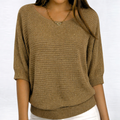 Pull pour femme en maille lâche à col rond