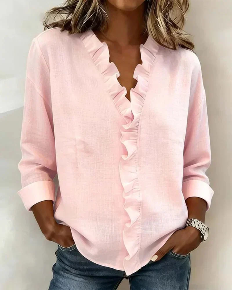 Antonia | Women's Ruffle Trim Blouse