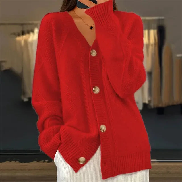 Sophie | Cable Knit Button Cardigan