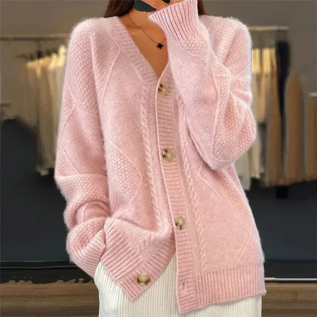 Sophie | Cable Knit Button Cardigan