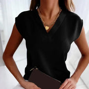 Tina | Women's V-Neck Cap Sleeve Top