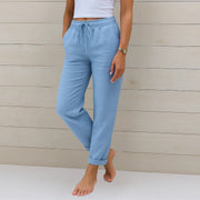 Eva | Relaxed Drawstring Linen Pants
