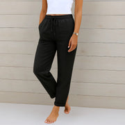 Eva | Relaxed Drawstring Linen Pants