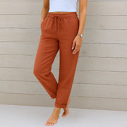 Eva | Relaxed Drawstring Linen Pants
