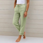 Eva | Relaxed Drawstring Linen Pants