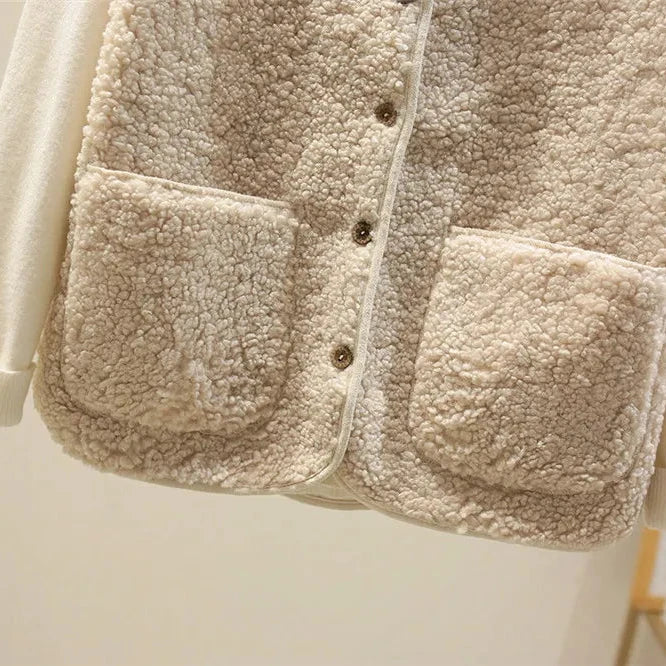 Eva | Fluffy Shearling Button Vest