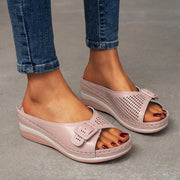 Luna | Women's Comfort Wedge Slide Sandals